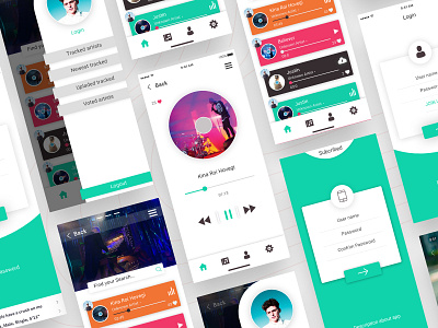 New Music app for iPhone Xs android android app app booking app design free psd ios login profile psd register ui user profile vector web website