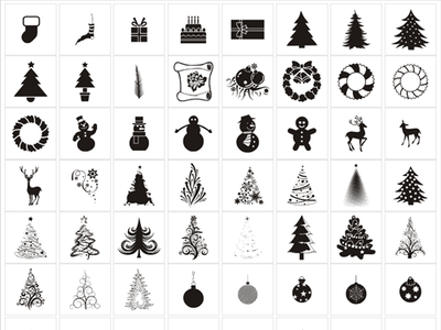 Black Christmas Icon Set by Himanshu Gautam on Dribbble