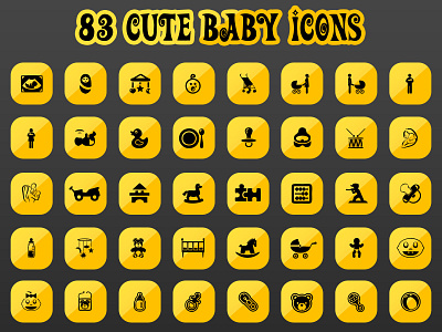 83 Cute Baby Icons