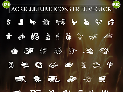 Agriculture icons Free vector android android app animation app booking app design free psd icon illustration ios login logo profile psd register ui user profile vector web website