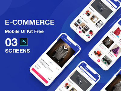 Ecommerce mobile app design PSD