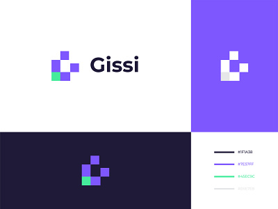 Gissi (G) Logo Design app logo app logo design brand identity branding colorful company flate graphics design icons logo design logos logotype minimal mobile logo modern vector website logo