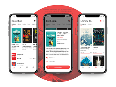 Bookshop App app book bookshop bookstore design mobile ui ux