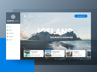 Iceland Guidebook concept design iceland landscape nature ui ux web