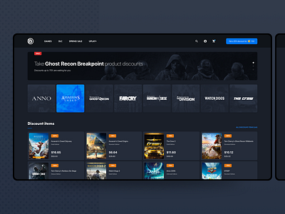 Ubisoft Store | Website dark design store ubisoft uiux videogame web
