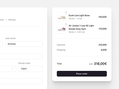 Ecommerce — Checkout page
