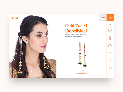 Y&N e-commerce Landing Page accessories e commerce ecommerce ecommerce website jewellery shop minimal product page shopping shopping website ui design website website concept