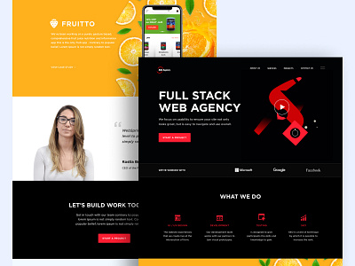 Landing page / Home Page creative agency design agency freelancer chennai home page homepage ios app landing page landing page concept minimal design ui design ux design website design
