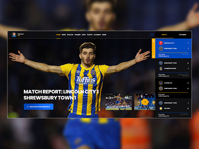 Football Website concept design football website homepage design sports sports homepage web web design website