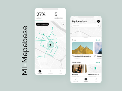 Mi-Mapabase App database discover explore location map product product design sketch ui ux