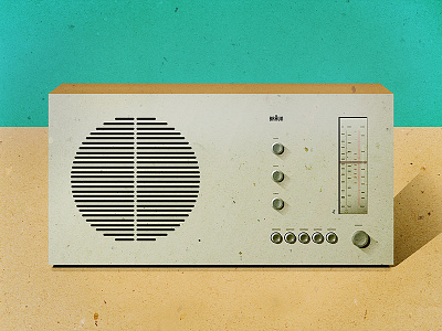 Dieter Rams Radio - First Shot! 60s audio dials dieterrams form function illustration knobs radio retro vintage