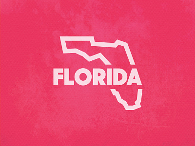 Florida florida lockup outline poster rebound state tag