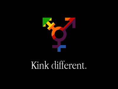 Kink Different colors design icon kink pride rainbow tees