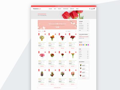 Flower e-commerce site products