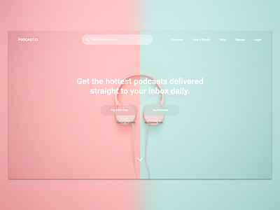 Podcast Site landing page podcasting ui web design