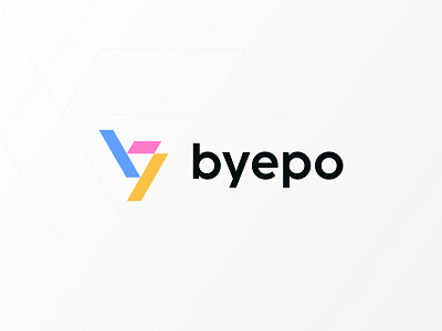 Byepo logo design abstract branding byepo clean colorful design flat identity illustration logo logo design minimal startup vector