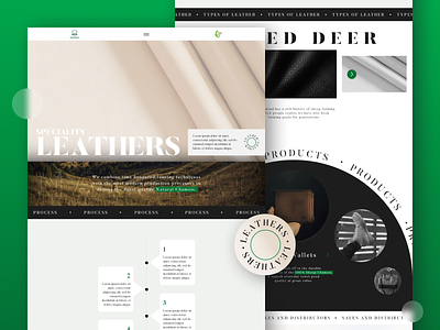 Chamois leather landing page awwwards branding chamois design fancy flat graphic design green high quality landing page leather minimal premium special ui ux website