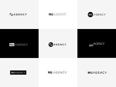 NuAgency Logos agency logo design letttering logo