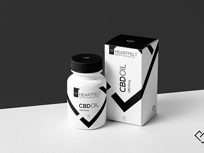 CBD Oil Packaging Masculine Modern black white cbd modern nutrition package design packaging sleek