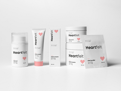 Healthcare Packaging Feminine branding design health healthcare heart heart logo logo packaging ui design wellness