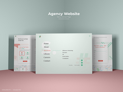 Agency Website Menu Contact Us Page