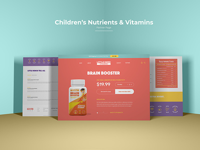 Children Nutrients & Vitamins Website Product Page