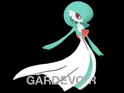 Gardevoir illustration app character color gardevoir illustration pokemon procreate typography update