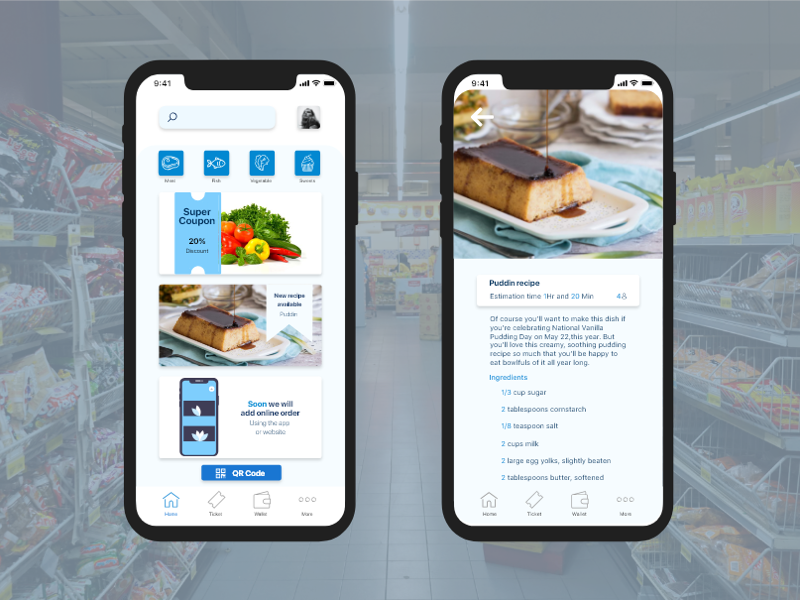 Supermarket app digital design interface user adobe xd xd adobe supermarket ux ui app
