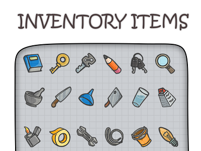 Game Items for RPGs and Adventure Games design graphic design icon illustration ui