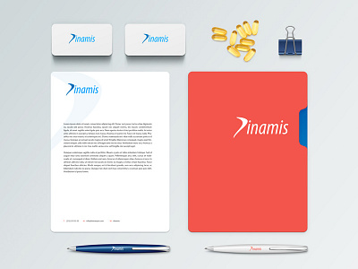 Dinamis Supplements and Vitamins branding flat illustration logo type typography