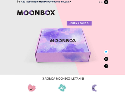 Moonbox a Beauty Subscription Box Website branding website