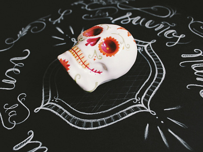 dia de los muertos fun halloween hand lettering lettering skull typography