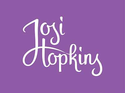 josi hopkins branding brush handlettering lettering logo personal