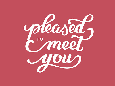 pleased to meet you branding handlettering lettering personal