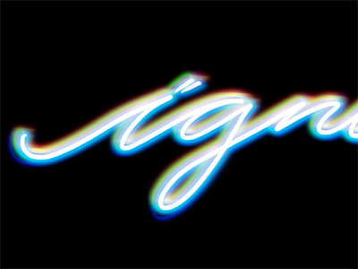 ignite concept 1 concept glow handlettering lettering lights neon rainbow