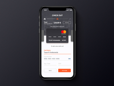 Daily UI #002 - Credit Card Checkout 002 app checkout checkout form credit card checkout dailyui dailyui 002 design mobile ui