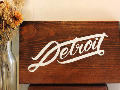Detroit Hand-Painted Sign brand identity branding brushlettering detroit hand lettering handlettering handpainted identity illustration lettering logo signpainting