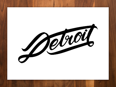 Detroit Lettering Print brand identity branding detroit goodtype hand lettering handlettering handpainted identity illustration lettering logo print