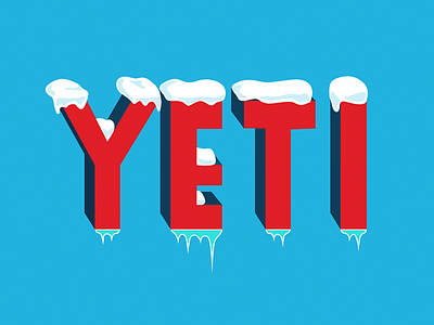 Yeti Icy Caps ice lettering snow