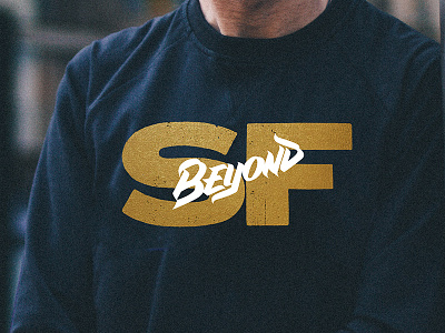 Beyond SF apparel beyond gold graffiti san francisco sf shirt wood type