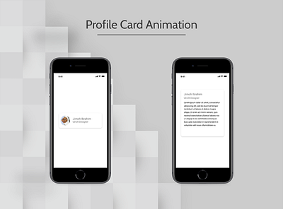 Animated Profile Card design profile card ui ux