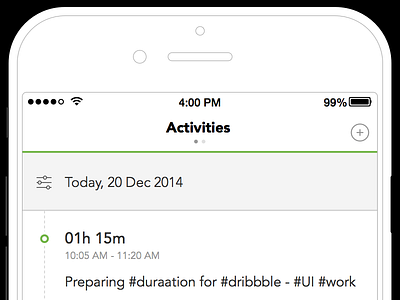 Duraation - Activities list