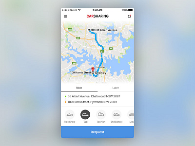 Car Sharing - Primitive Screen car sharing carsharing destination googlemap map rideshare taxi taxi app taxi hire taxiapp taxihire uber
