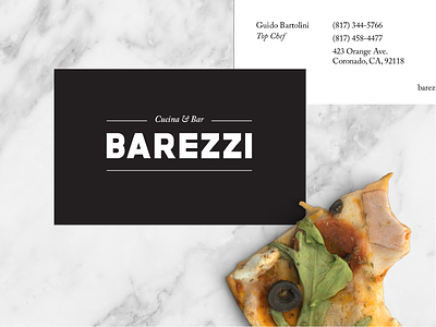 Barezzi black bold branding clean food logo logotype minimalist pizza