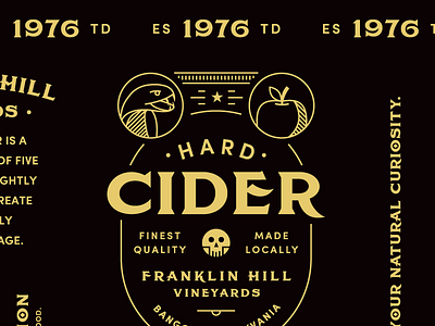 Franklin Hill Hard Cider cider illustration packaging type