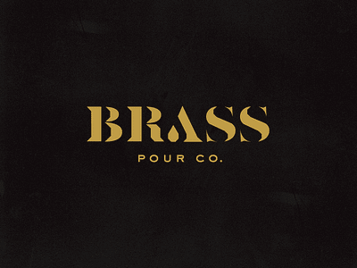 Brass Pour Co. brand brass logo logotype typography