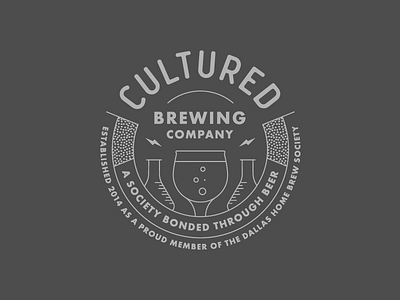 Concept for Cultured Brewing Co. badge beer seal