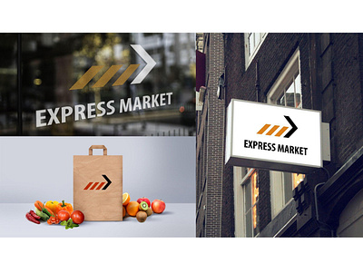 express market branding design logo