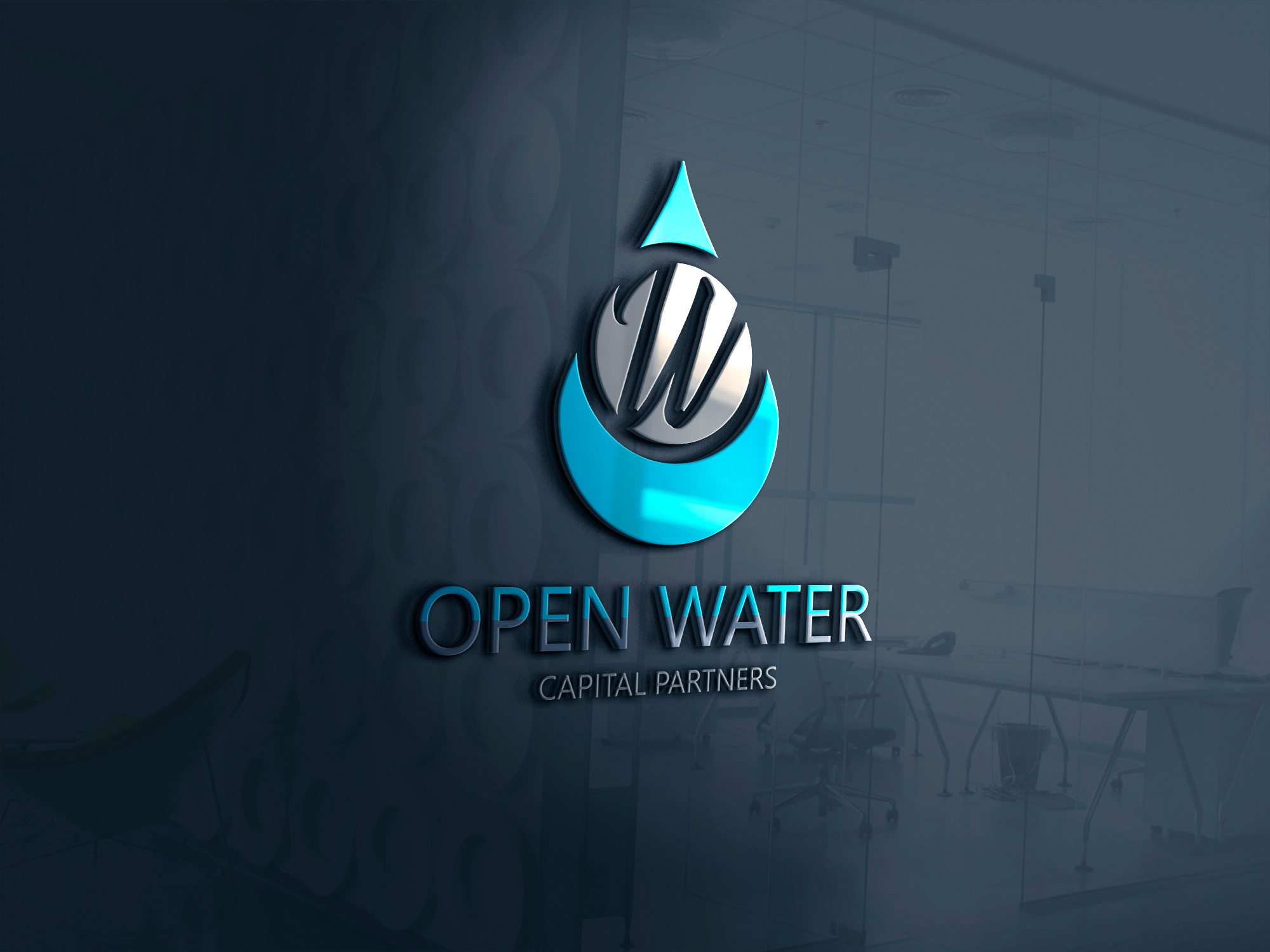 3d glass window logo mockup psd free download