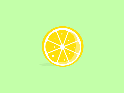 Simple Lemon cook cooking flat flat design food fruit illustration juicy lemon minimal seed yellow